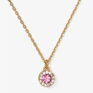 Kate Spade “You’re A Gem” Pave Halo Necklace
